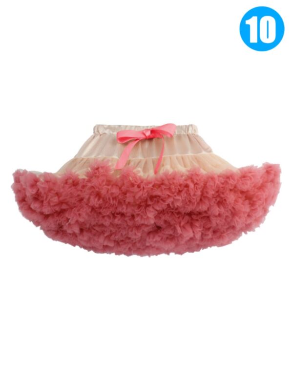 Fashion Adult Dancing Tutu Pettiskirt with Adjustable Elastic Waistband Solid Color/Gradient/Color Blocking