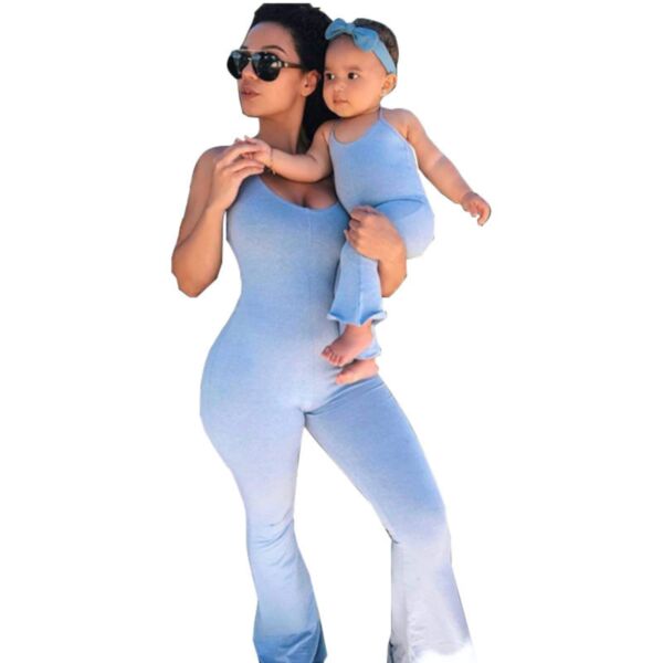 Mommy And Me Solid Color  Cami Jumpsuit