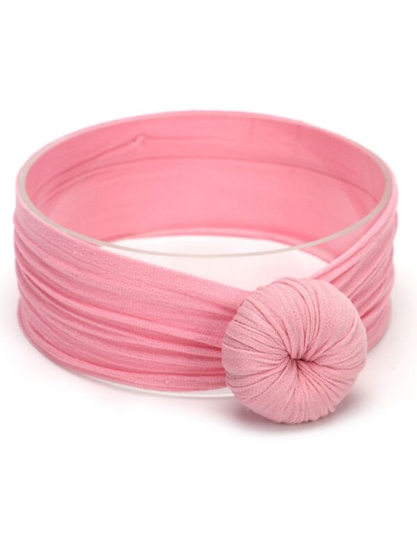 5-PACK Solid Color Baby Little Kids Nylon Headwrap