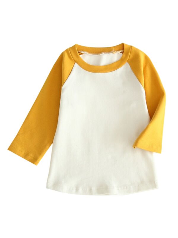 Fall Baby Color Blocking T-shirt