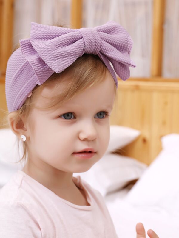 Adorable Baby Toddler Kids Solid Color Bow Hair Band