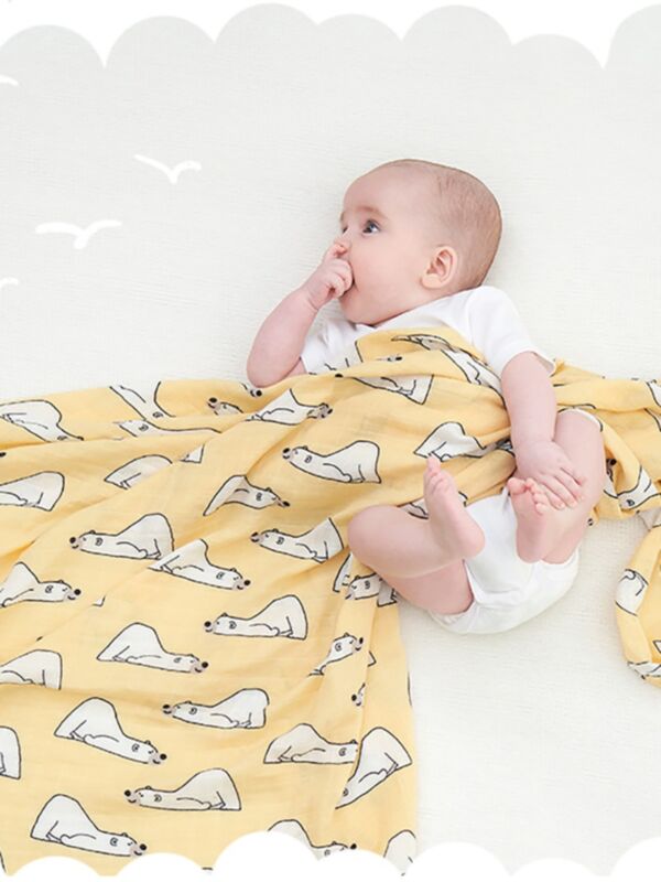 Comfortable Baby Printed Bath Towel Blanket