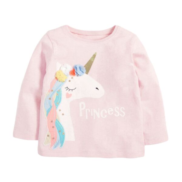 18M-7Y Toddler Girls Unicorn Long Sleeve T-Shirt Wholesale Girls Clothes V3823112700044