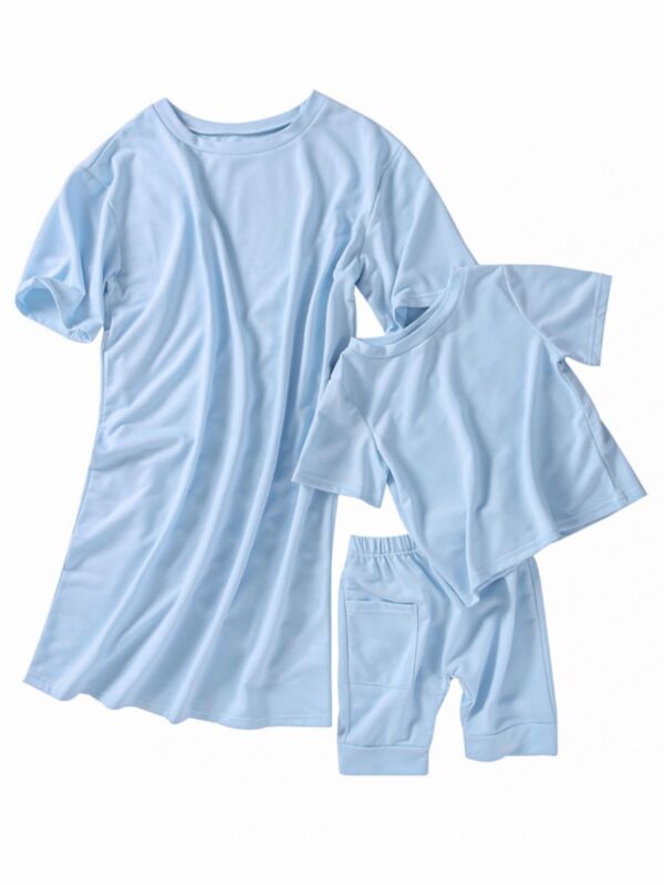 Solid Color Mommy And Me Wholesale Clothing Sets Jumpsuits 210417714