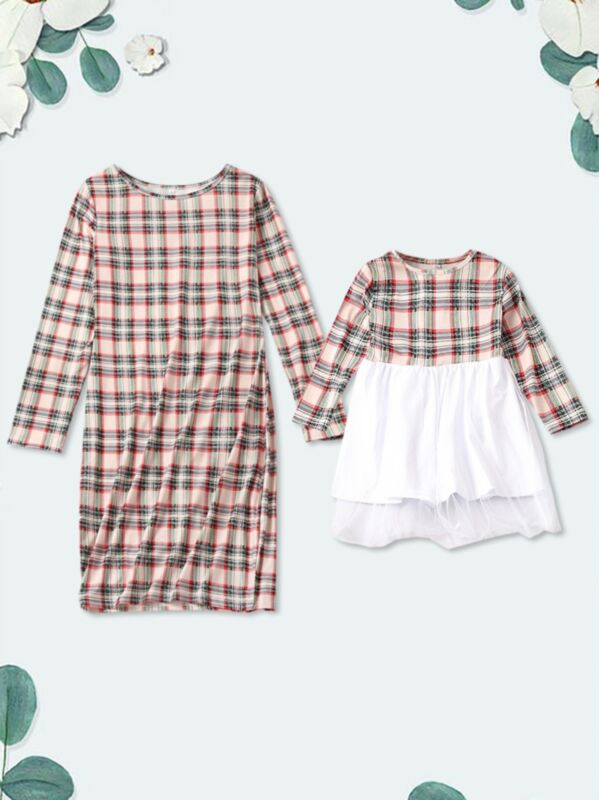 Mommy and Me Plaid Dress for Spring