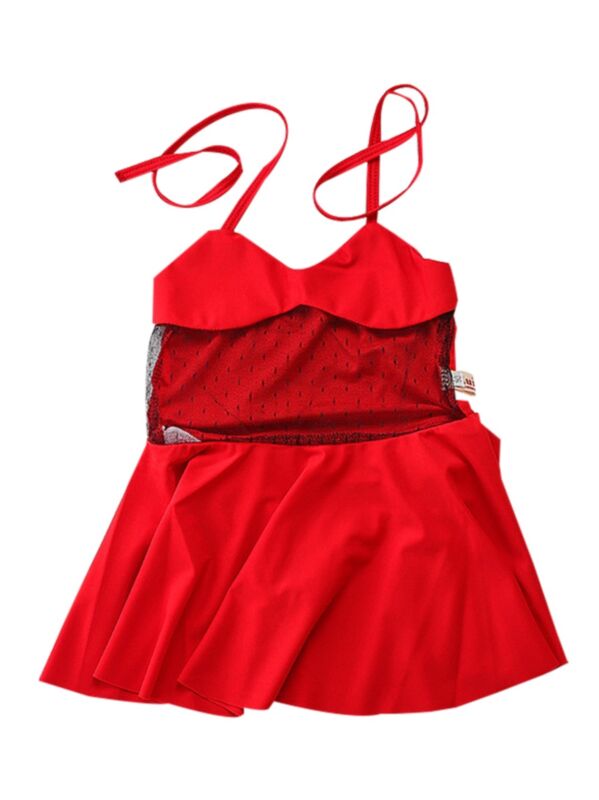 Fashion Baby Little Girls Halter Neck Bathing Suit