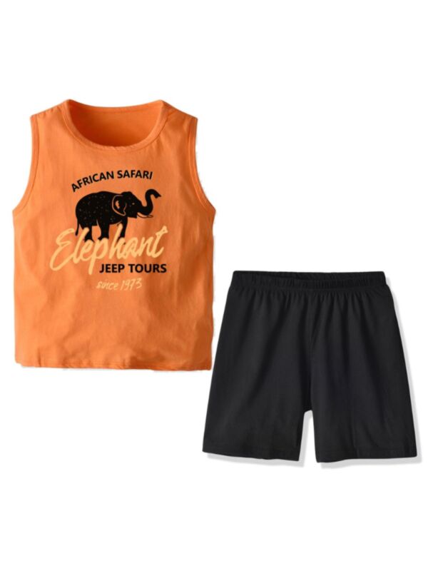 2-Piece Elephant Tank Top and Shorts Set
