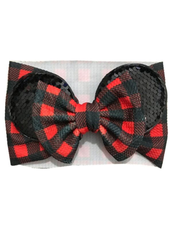 Cute Sequins Big Bow Head Wrap