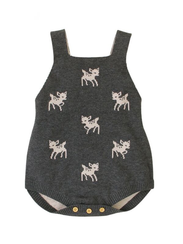 Baby Deer Knit Cotton Bodysuit																						 																							 																							 																							 																							 																							 																							 																							 																							 									