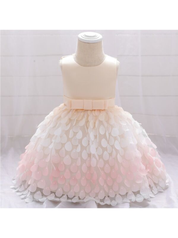 Sleeveless Party Frock First Birthday Dress For Girl Baby