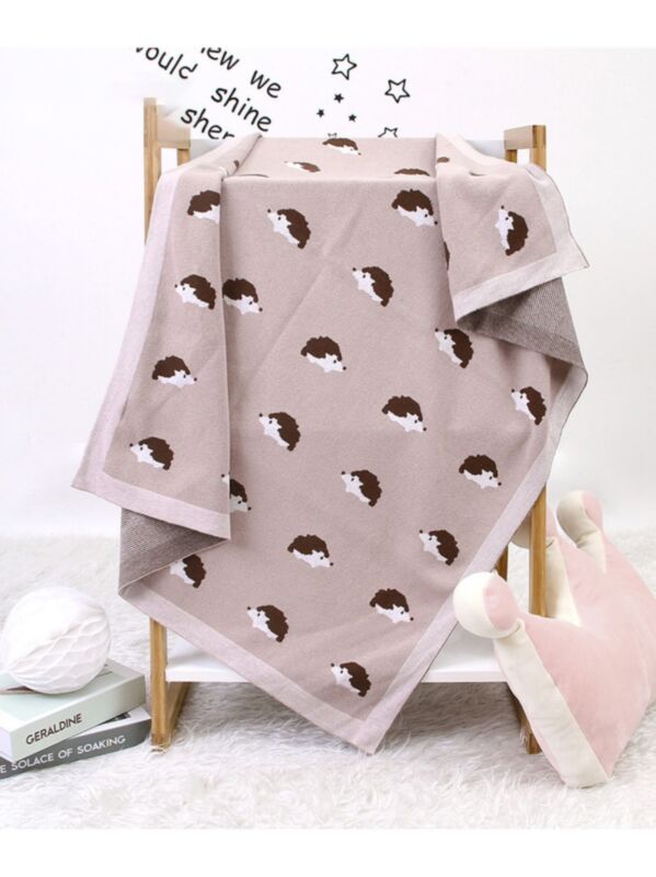 Hedgehogs Knit Baby Blanket