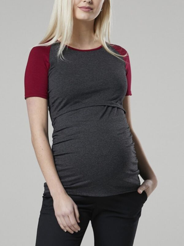 Color Block Maternity & Nursing Tee