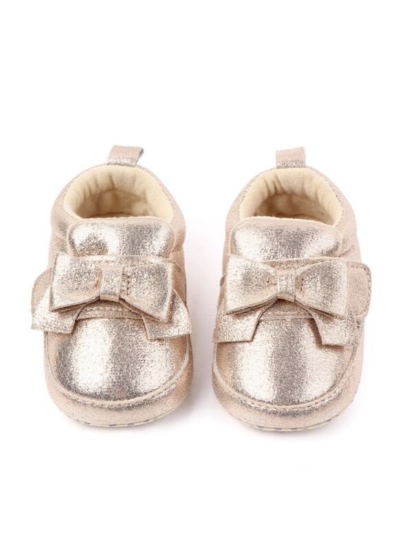 Baby Girl's Bowknot  Shiny Shoes 