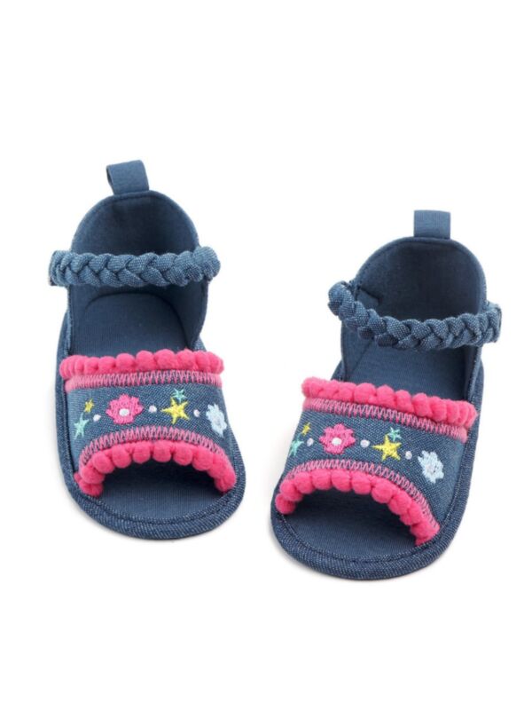 Cute Baby Girl Pom Pom Sandals