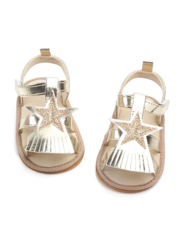 Baby Girl Star Anti-slip Crib Sandals 