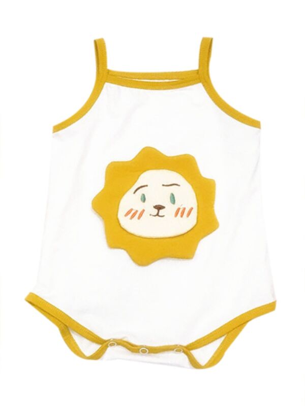 Cute Cartoon Baby Unisex Sunsuit 