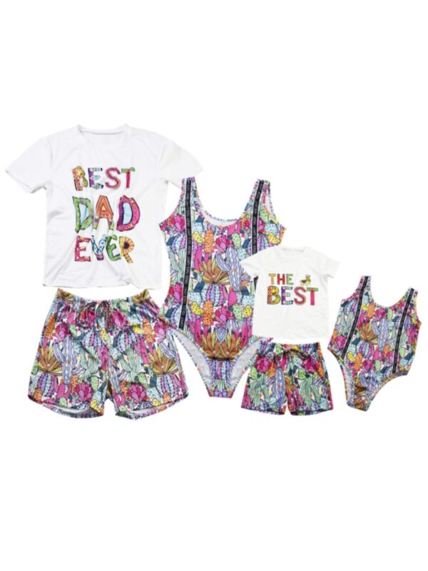 Clearance Sale Cactus Family Matching Beach Wear No Return or Exchange