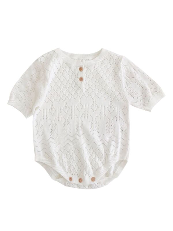 Baby Knit Plain Cotton Bodysuit