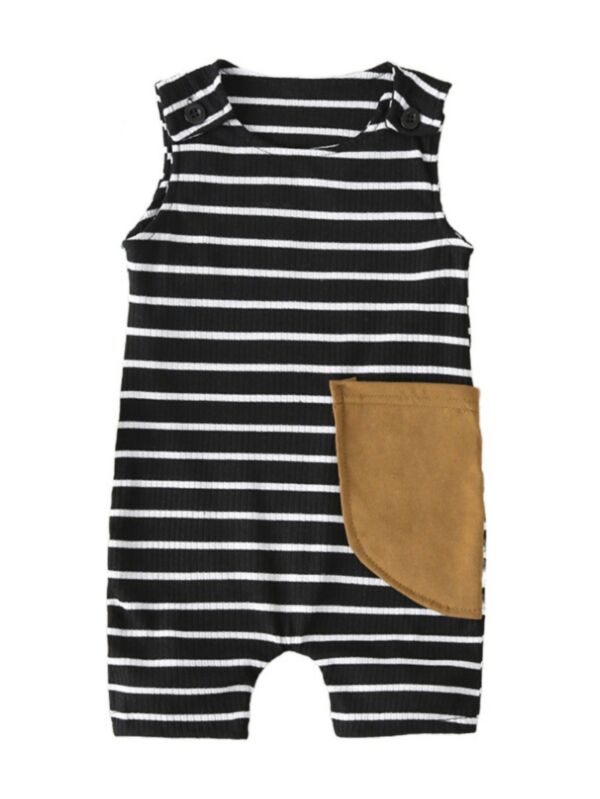 Simple Baby Ribbed Tank Jumpsuit