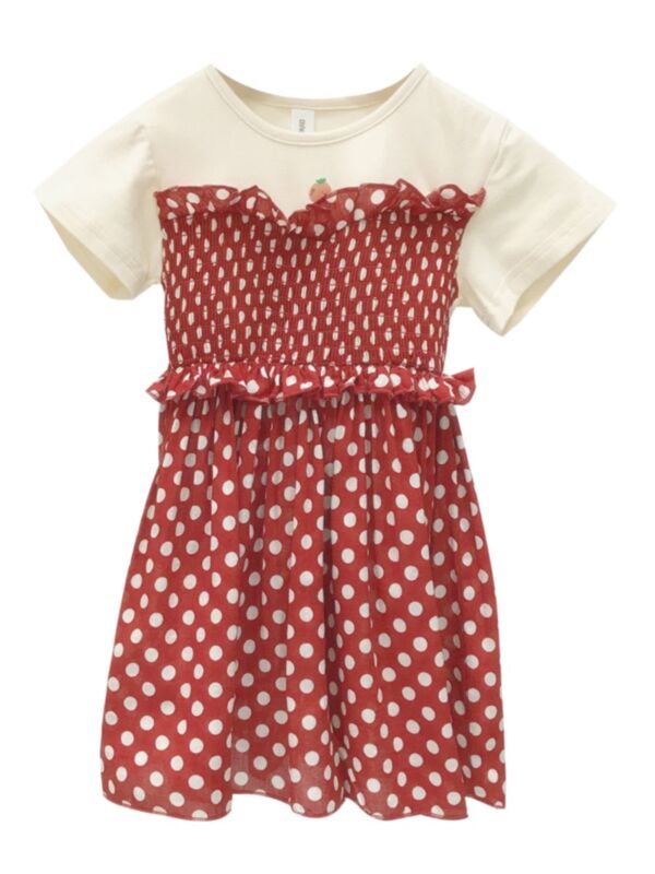 Little Girl Polka Dots Patchwork Dress