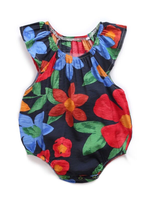 Summer Baby Tropical Floral Bodysuit