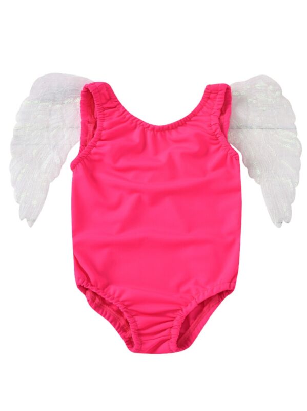 Summer Baby Girls Sequins Wing Swimsuit