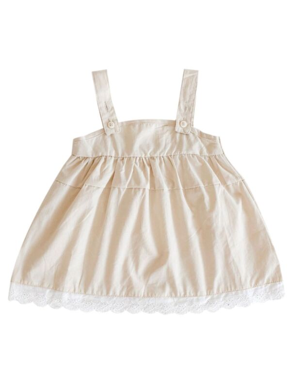 Baby Girl Lace Hem Suspender Skirt