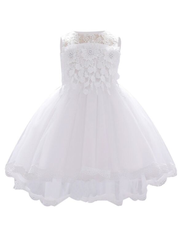 Baby Girl Lace Flower Party Formal Dress