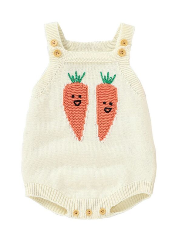 Cute Baby Knitted Carrot Bodysuit