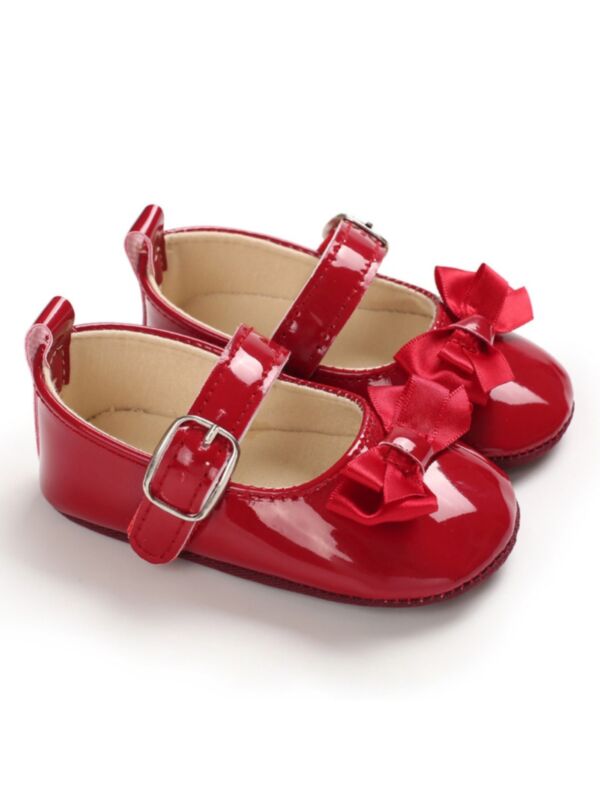 Cute Baby Girl Bowknot PU Shoes Wholesale Baby Shoes 200521226