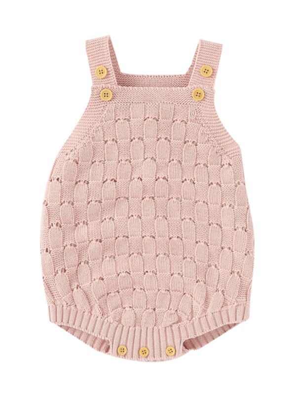 Baby Unisex Plain Knitted Bodysuit