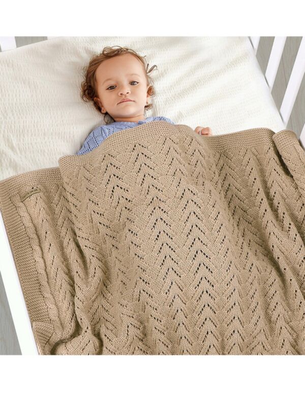 Baby Hollowed-out Knit Blanket