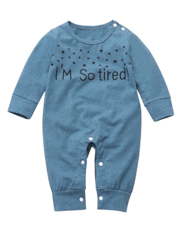 I'M So Tired Baby Long Sleeve Jumpsuit