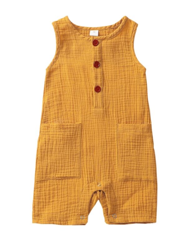 Summer Baby Muslin Tank Jumpsuit