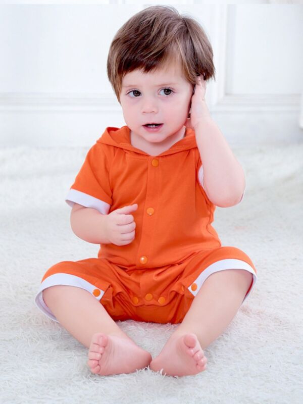 Summer Baby Cute Animal Orange Jumpsuit 