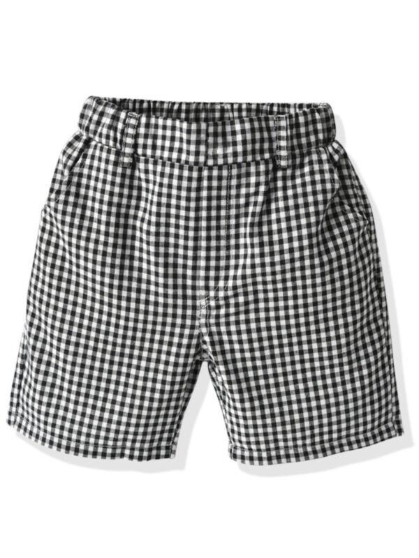 Summer Baby Boy Plaid Shorts
