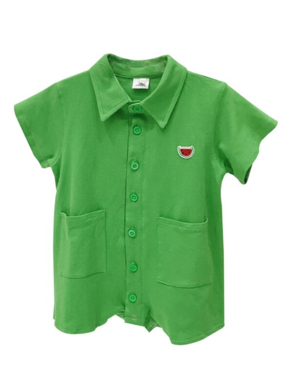 Toddler Boy Girl Watermelon Polo Shirt Romper Green 