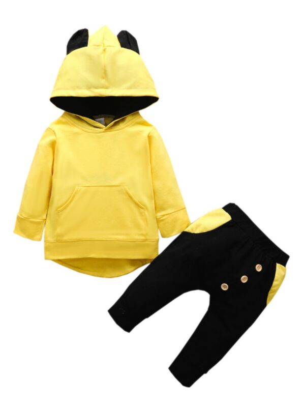 2-Piece Baby Yellow Set Sweatshirt Matching Trousers
