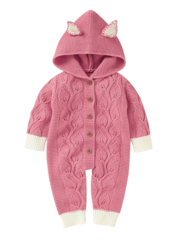 Baby Unisex Cute Hoodie Jumpsuit