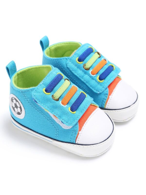 Baby Unisex Soccer Colored Rope Canvas Shoes