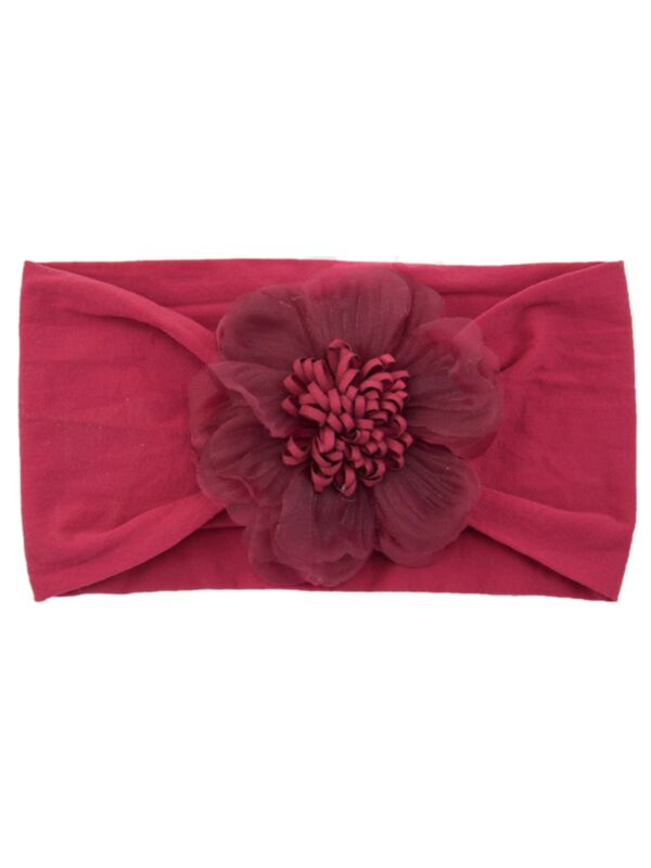 Baby Girl Flower Solid Color Mesh Headbands Wholesale