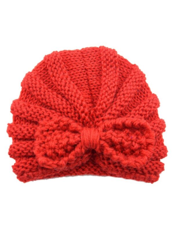 Toddler Girl Bowknot Knit Cap