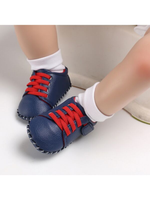 Autumn Baby Unisex PU Solid Color Shoes