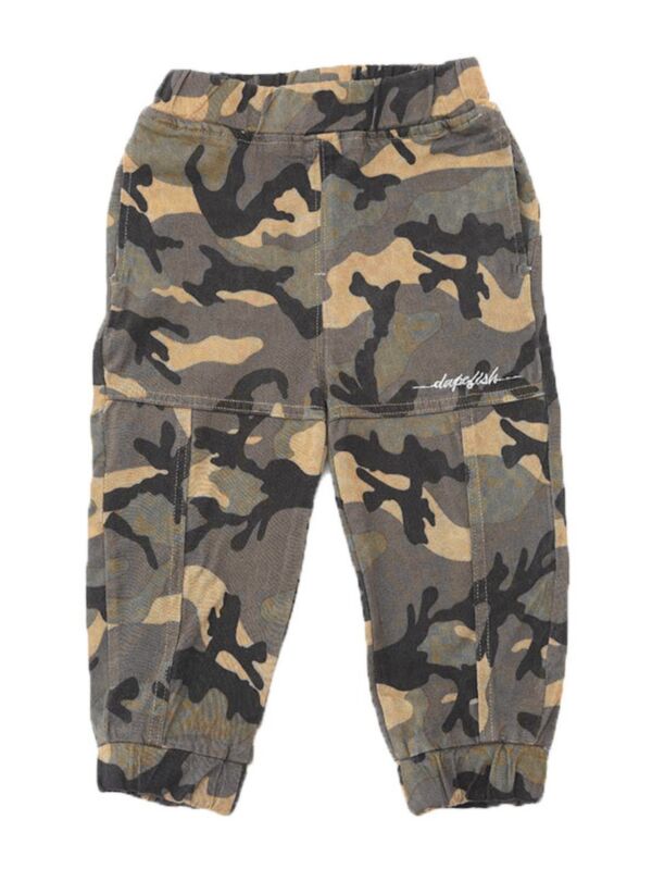 Kid Boy Girl Camouflage Casual Trousers