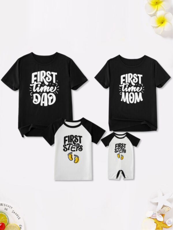 Family Matching Letter Romper Top