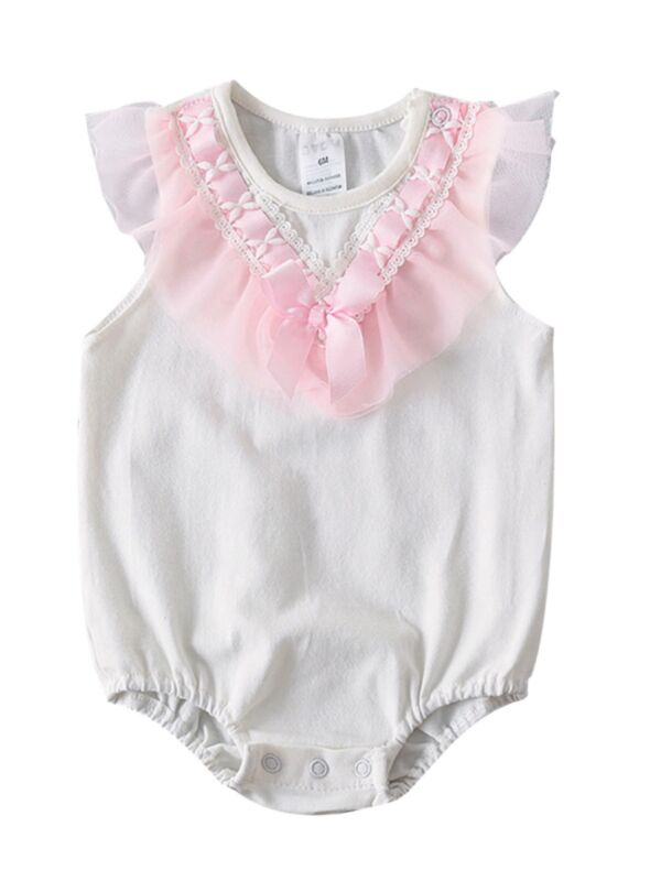 Baby Girl Bowknot Lace Bodysuit