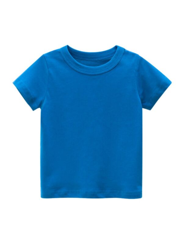 Kid Solid Color Simple T-Shirt