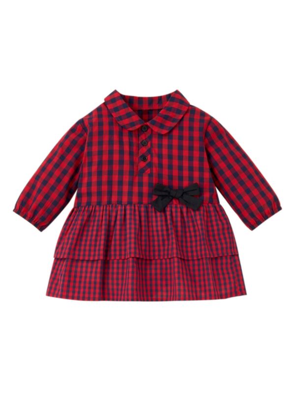Baby Girl Red Plaid A-Line Dress