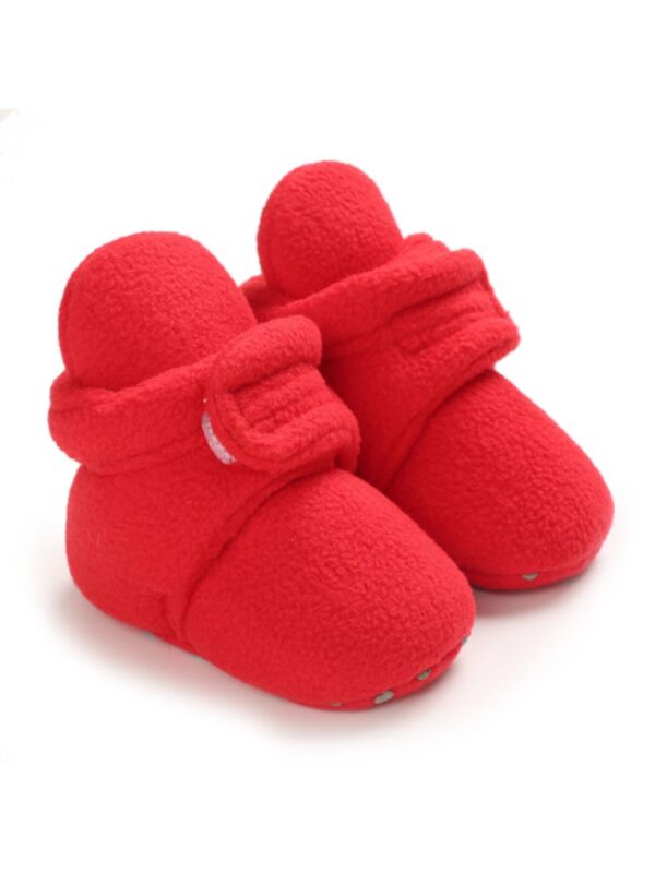Baby Solid Color Velcro Prewalker Boots Wholesale Baby Shoes
