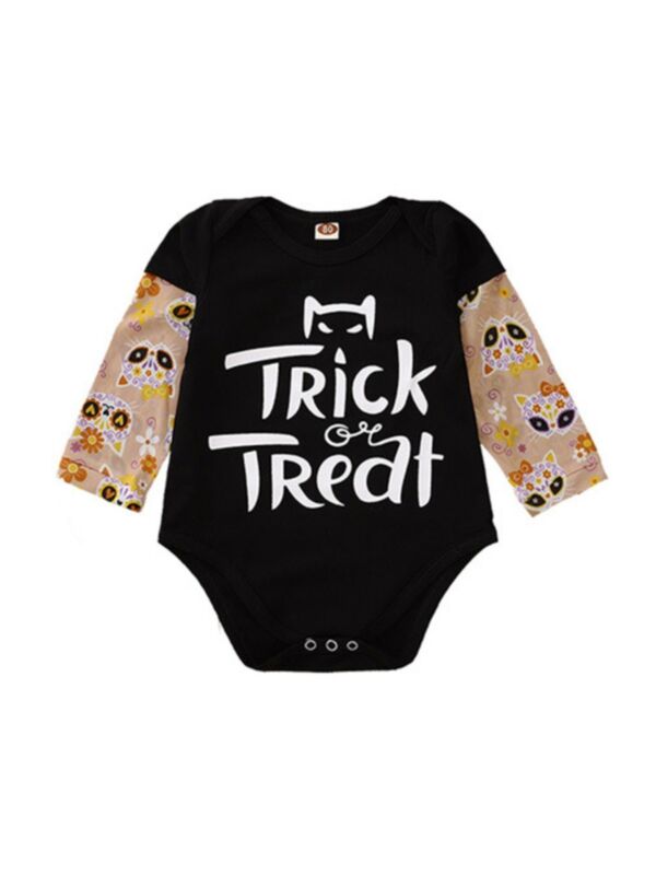 Baby Halloween Fake Two Pices Bodysuit